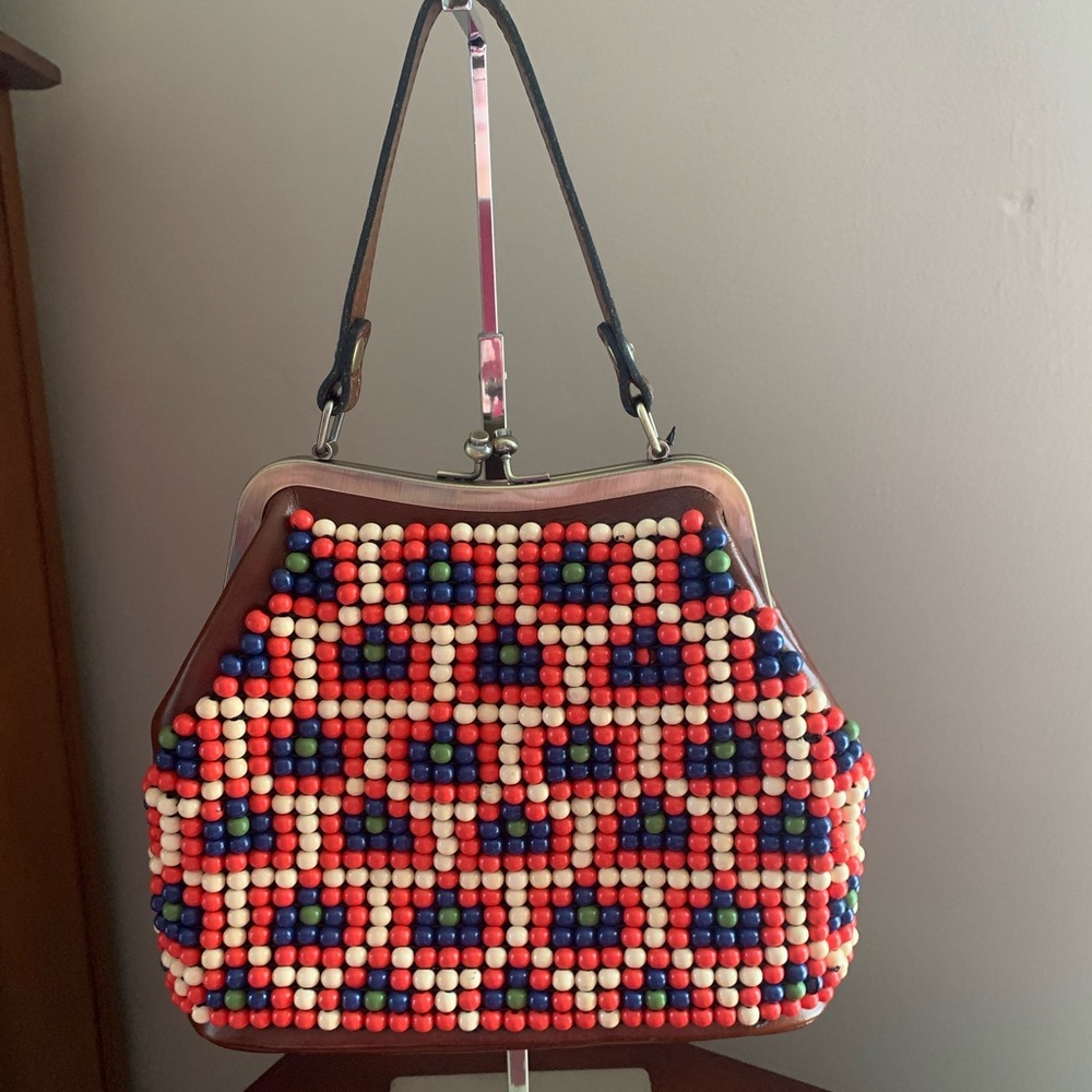 PATRICIA NASH Beaded Leather Frame Satchel - NWT